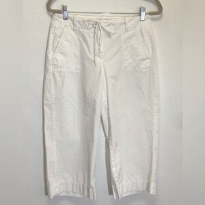 Talbots - White Heritage Lightweight Summer Capri Drawstring Pants Women's 4P